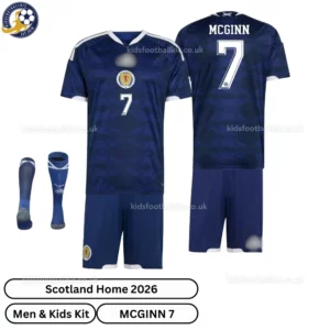 Scotland MCGINN 7 Home 2026 Kids Kit-over view