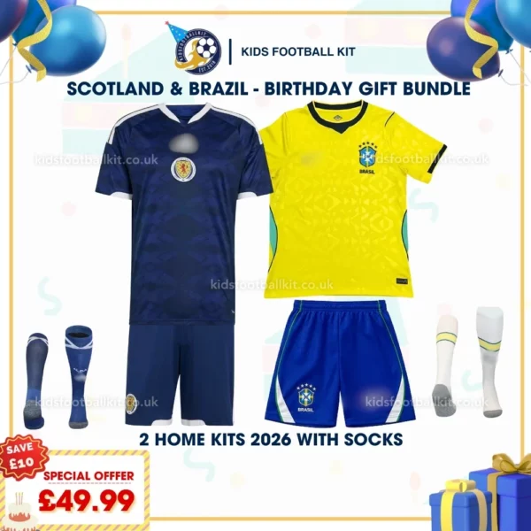 Scotland and Brazil Home kids kits 2026