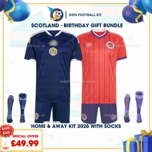 Scotland home and away kids kits 2026