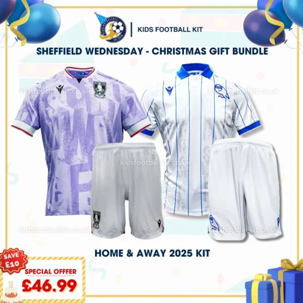 Sheffield Wednesday away and third kids kit 25_26
