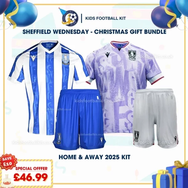 Sheffield Wednesday home and away kids kit 25_26