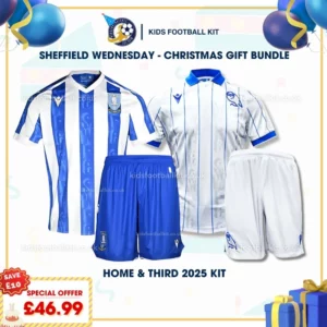Sheffield Wednesday home and third kids kit 25_26