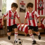 Southampton-Home-Kids-Football-Kit-2025_26-front-view-b-image