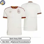 Spain Away Men Shirt 2026-over view