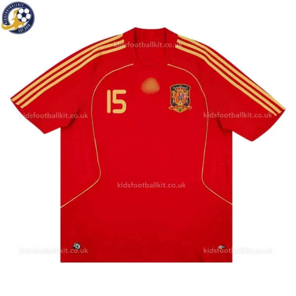Spain Home Kids Kit 2008-front view-SERGIO RAMOS 15