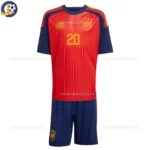 Spain Home Kids Kit 2026-front view-PEDRI 20