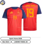 Spain Home Men Shirt 26-over view-LAMINE YAMAL 19-2 star