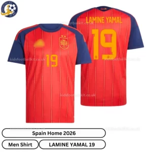 Spain Home Men Shirt 26-over view-LAMINE YAMAL 19-2 star