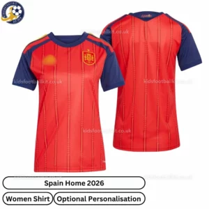 Spain Home Women Shirt 2026-over view