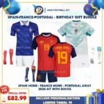Spain home france home portugal away kids kits 2026 - LAMINE YAMAL 19