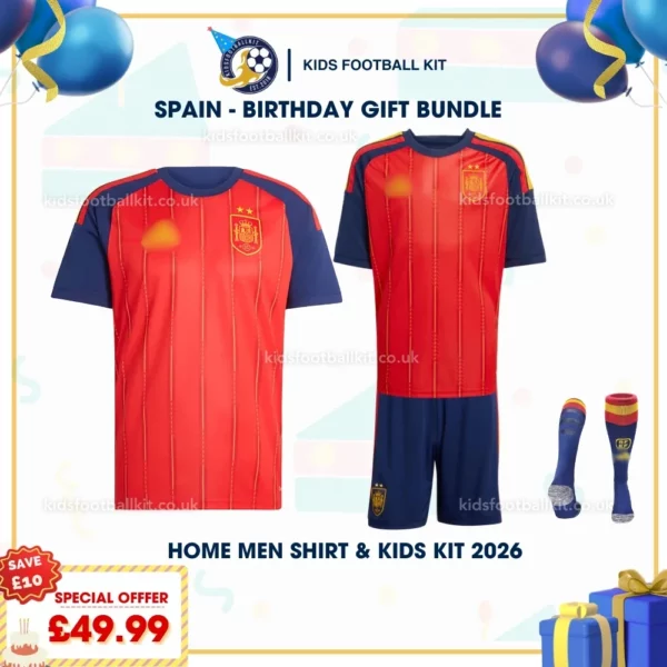 Spain home men shirt & kids kits 2026