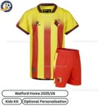 Watford Home Kids Football Kit 25_26-front view