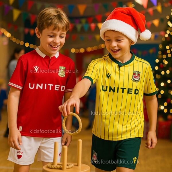 Wrexham home & away Kids Football Kit 25_26-image