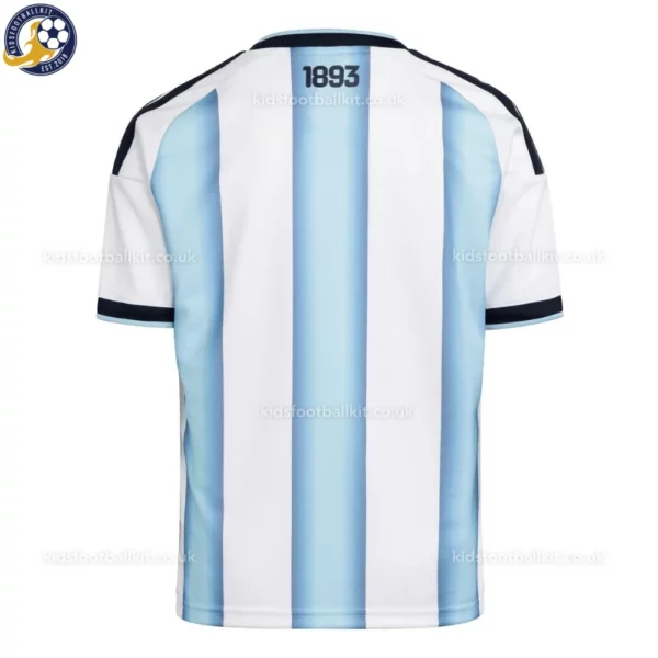 argentina home kids shirt 2026-back view