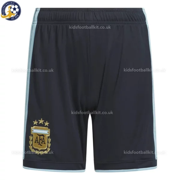 argentina home kids shorts 2026-front view