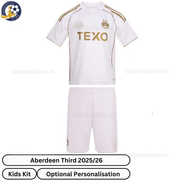 Aberdeen Third Kids Football Kit 25_26-frontview