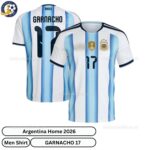 Argentina Home Men Football Shirt 2026_ over view - GARNACHO 17