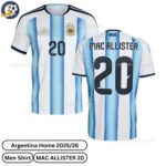 Argentina MAC ALLISTER 20 Home 2026 Men Football Shirt - overview