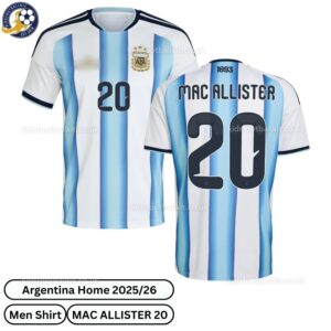 Argentina MAC ALLISTER 20 Home 2026 Men Football Shirt - overview