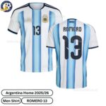 Argentina Romero 13 Home 2026 Men Football Shirt - overview
