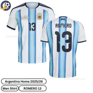 Argentina Romero 13 Home 2026 Men Football Shirt - overview