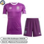 Aston Villa Goalkeeper Kids Football Kit 25_26-front view-purple