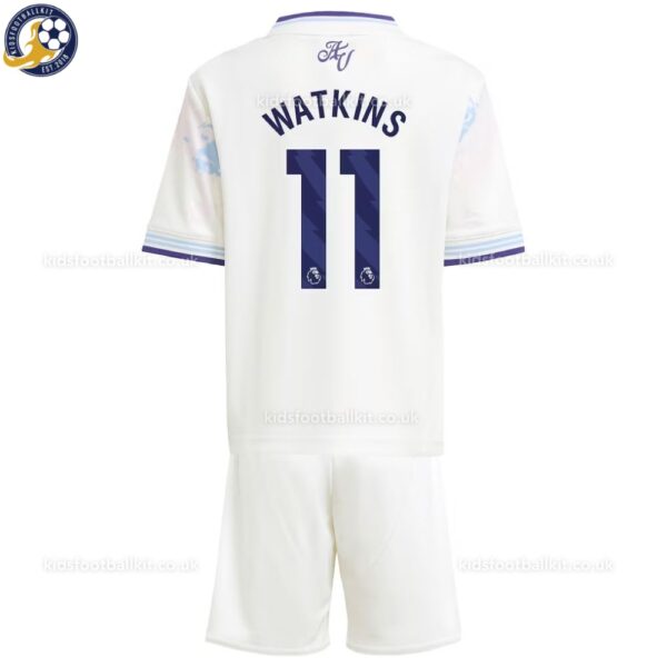 Aston Villa Watkins 11 Third 25 26 Kids Football Kit-back view