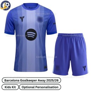 Barcelona Goalkeeper Away Kids Football Kit 25_26-frontview