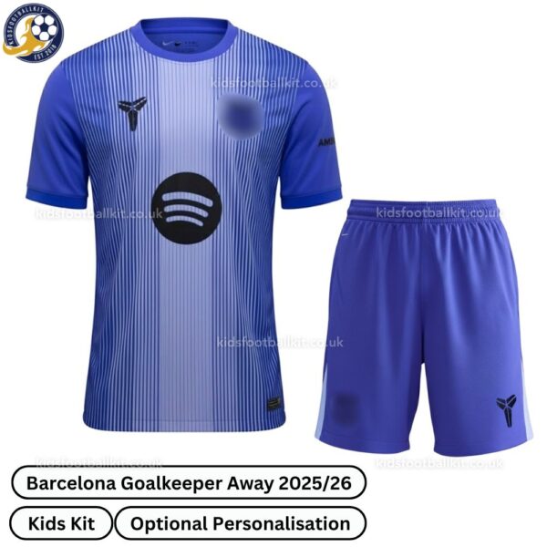 Barcelona Goalkeeper Away Kids Football Kit 25_26-frontview