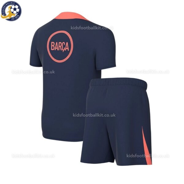 Barcelona Pre Match Third 25 26 Kids Football Kit-back view