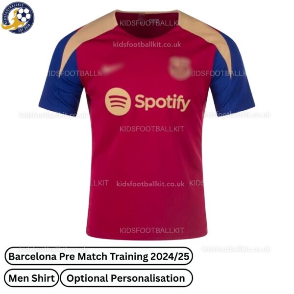 Barcelona Pre Match Training Men Football Shirt 2024_25 – Fan Version