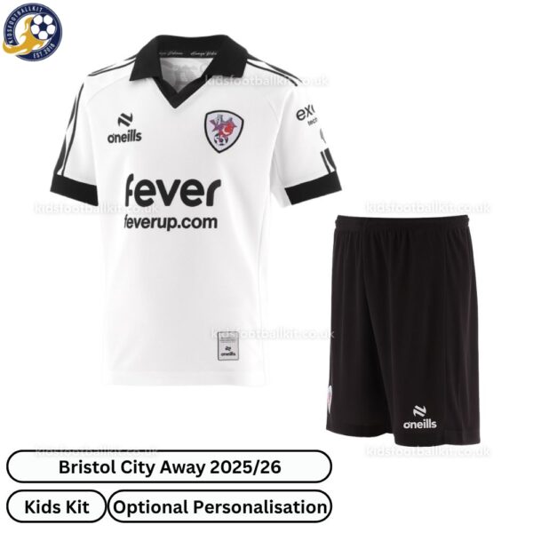 Bristol City Away Kids Football Kit 25_26-front view