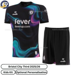 Bristol City Third Kids Football Kit 25_26-front view