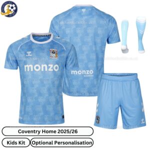 Coventry Home Kids Football Kit 25_26-over view with socks