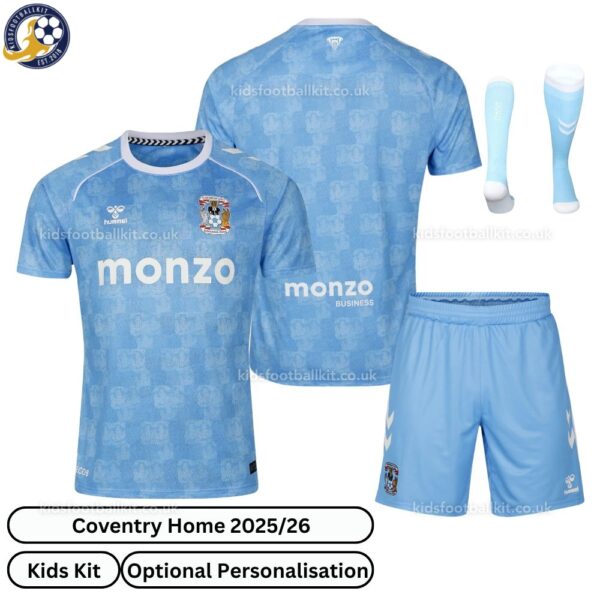 Coventry Home Kids Football Kit 25_26-over view with socks