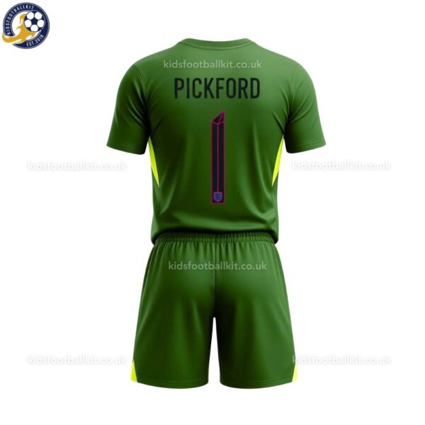 England PICKFORD 1 Goalkeeper 25 26 Kids Football Kit -back view