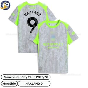 Manchester City HAALAND 9 Third 25 26 Men Football Shirt-over view