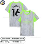 Manchester City RODRIGO 16 Third 25 26 Men Football Shirt-over view