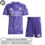Orlando City Home Kids Football Kit 25_26-front view