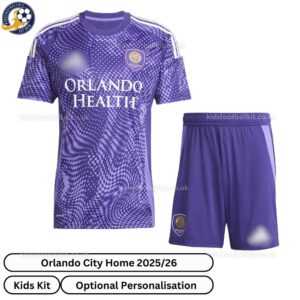 Orlando City Home Kids Football Kit 25_26-front view