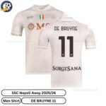 SSC Napoli DE BRUYNE 11 Away Men Football Shirt 25_26- overview