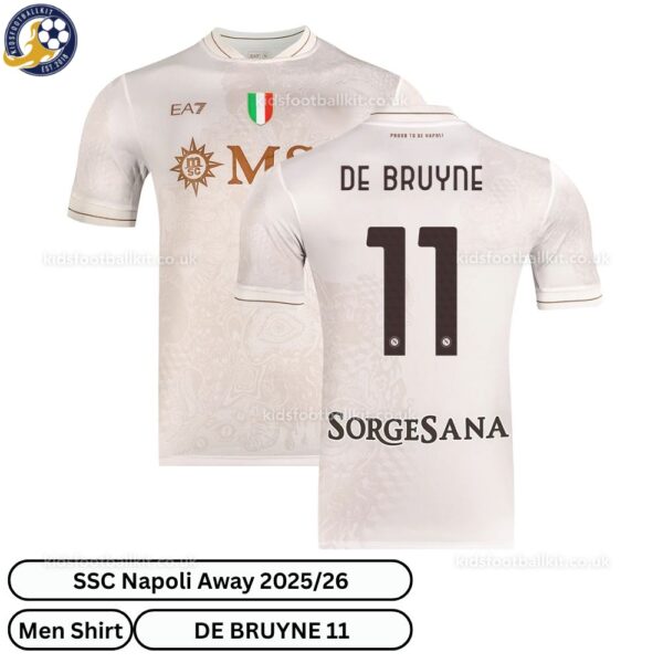 SSC Napoli DE BRUYNE 11 Away Men Football Shirt 25_26- overview