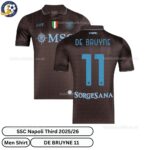 SSC Napoli DE BRUYNE 11 Third 25 26 Men Football Shirt-over view