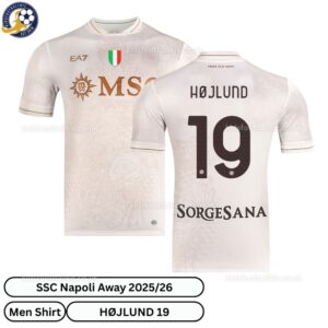 SSC Napoli HØJLUND 19 Away Men Football Shirt 25_26- overview