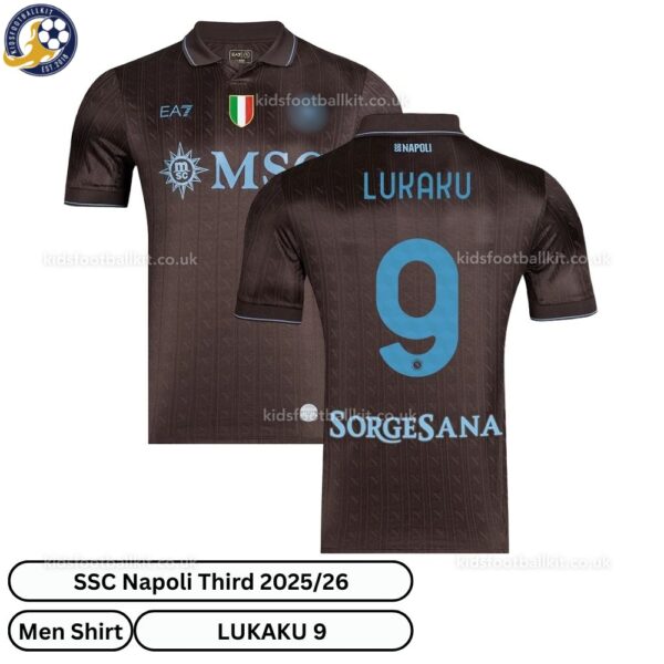 SSC Napoli LUKAKU 9 Third 25 26 Men Football Shirt-over view