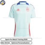 Spain Pre Match Training Men Football Shirt 2026 - front view – White
