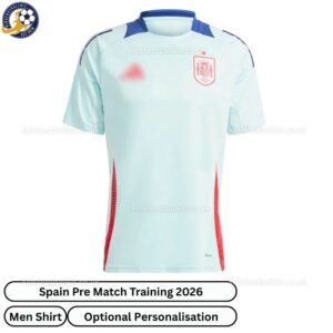 Spain Pre Match Training Men Football Shirt 2026 - front view – White