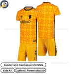 Sunderland Goalkeeper Kids Football Kit 25_26-over view - orange