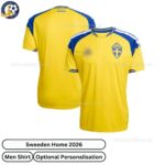 Sweeden Home Men Football Shirt 2026 -over view