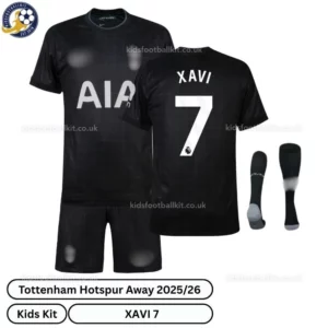 kfk_Tottenham-Hotspur-Away-Kids-Football-Kit-2025_26-XAVI-7-over-view-with-socks-r